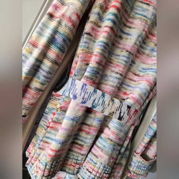 Etcetera Multicolor Knit Belted Cardigan – Size Large - Picture 3 of 6